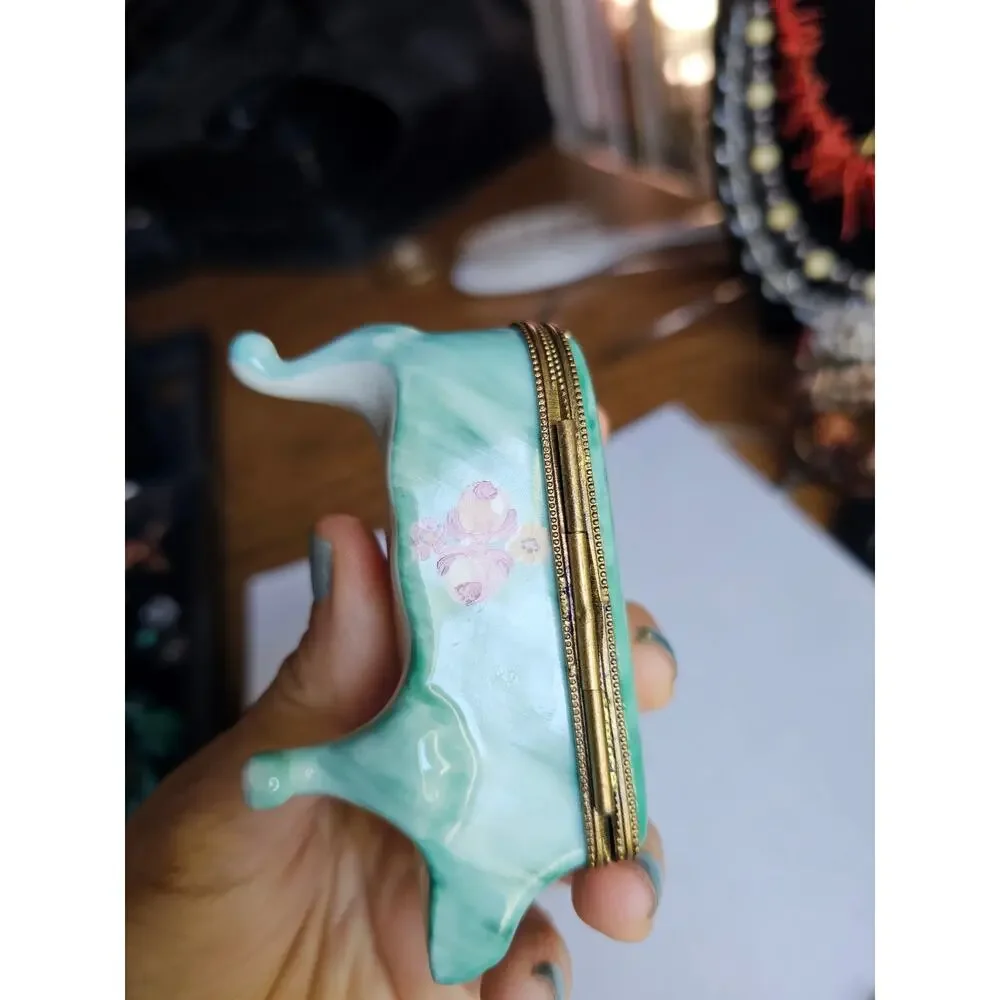 Limoges France hand-painted porcelain grand piano trinket box